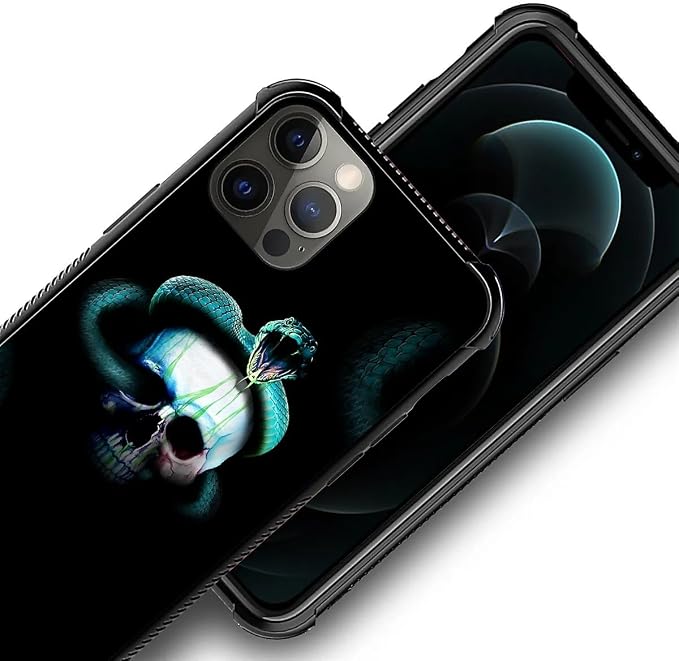 for iPhone 11 Pro Max Case, Skeleton Winding Snake Pattern Graphic Design Girl - Image 4