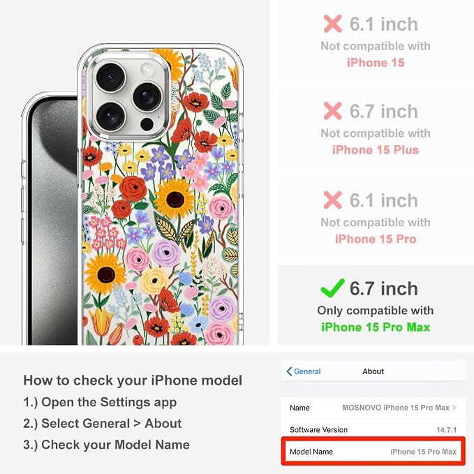 MOSNOVO Case for iPhone 15 Pro Max - Image 2