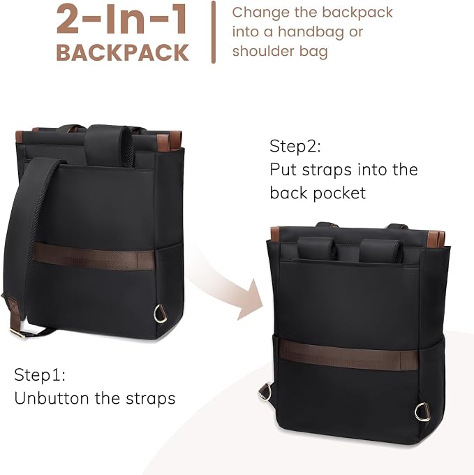 Convertible Daypack Laptop Backpack - Image 2