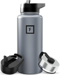 IRON °FLASK Camping & Hiking Hydration Flask - 32 oz Graphite by IronFlask