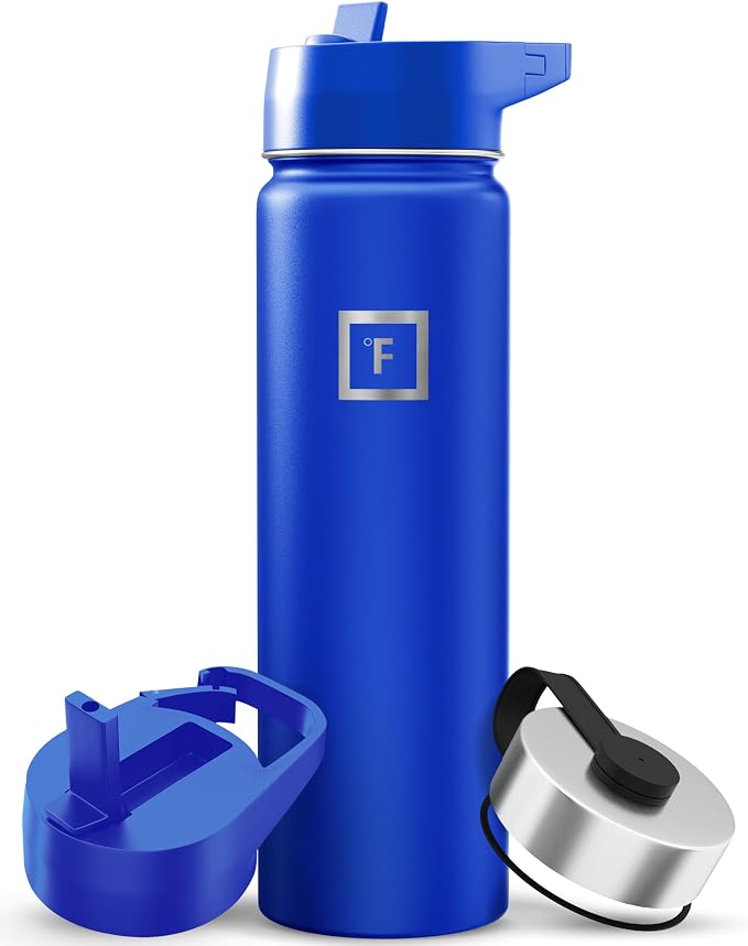 IRON °FLASK Camping & Hiking Hydration Flask - 22 oz Cobalt by IronFlask