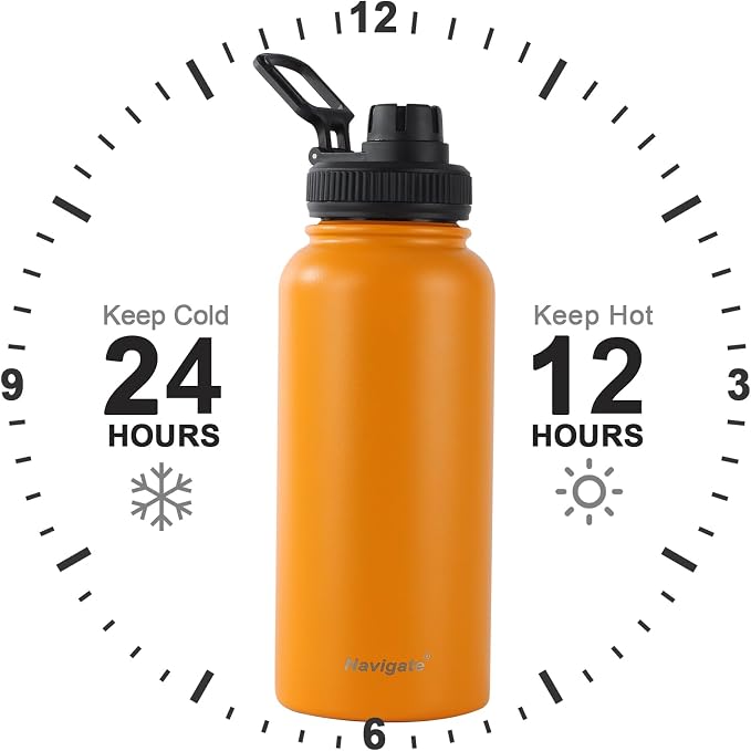 Navigate 32 oz Insulated Stainless Steel Sports Water Bottle - Image 3