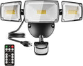 USTELLAR 55W Plug in Flood Light Outdoor, 5500lm Motion Sensor Outdoor Lights by Ustellar