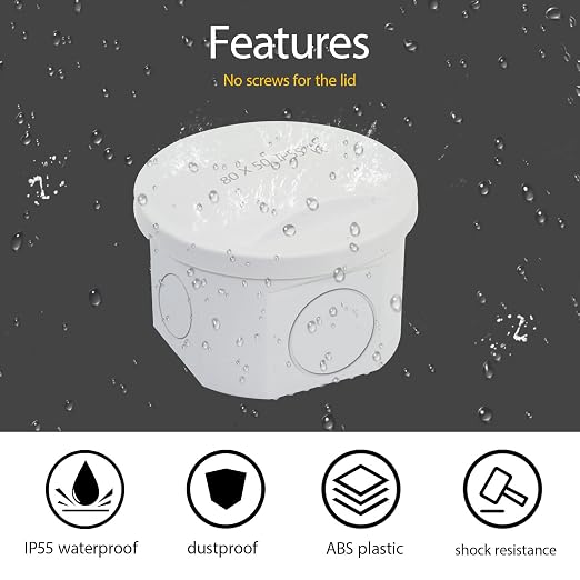 LeMotech Junction Box, Electrical Box IP55 Water Resistant Dustproof ABS - Image 6