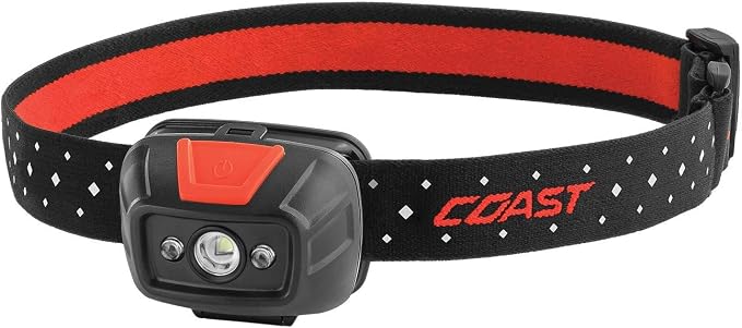 Coast® FL19 365 Lumen Dual Color LED Headlamp, Batteries & Hard Hat Clips by Coast