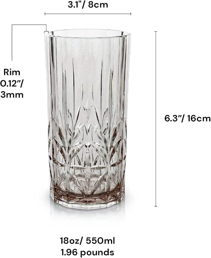 BELLAFORTE Shatterproof Tritan Tall Tumbler, 18oz - Image 5
