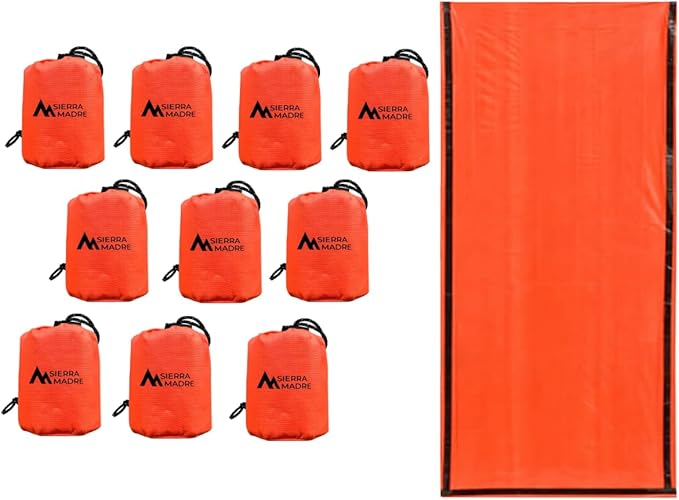 Sierra Madre Emergency Sleeping Bag – Ultralight, Waterproof Mylar Thermal Bivy by SierraMadre