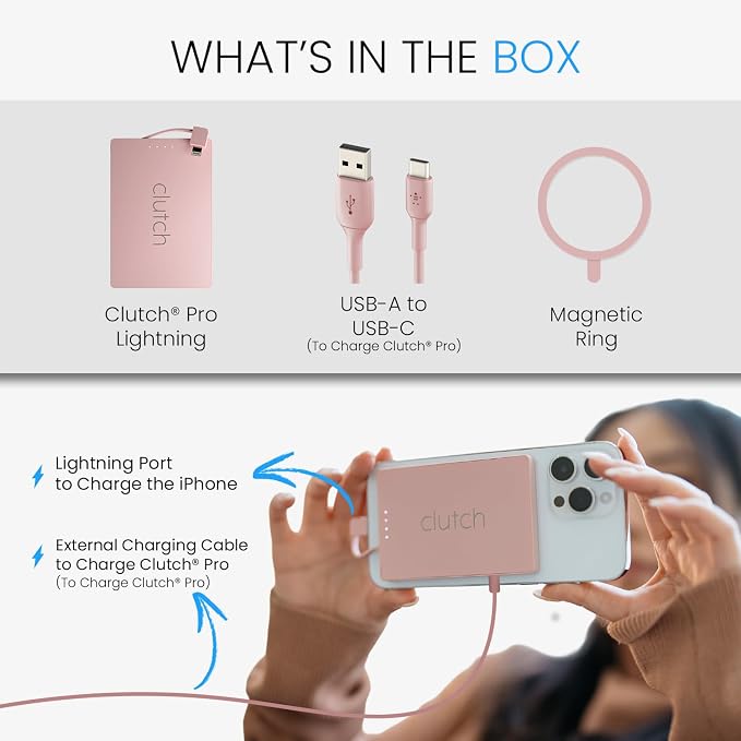 Clutch Pro – World's Thinnest iPhone Charger – Portable Power Bank 5000mAh – - Image 5