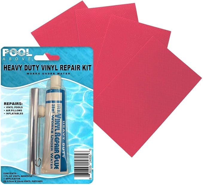 Heavy Duty Vinyl Repair Patch Kit | Vinyl Cement Adhesive Glue and Colored by PoolAbove