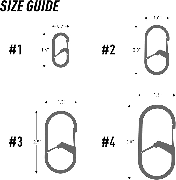Nite IZE GS1-01-2R6 G-Series Dual Chamber Carabiner, Size #1 2-Pack - Image 3