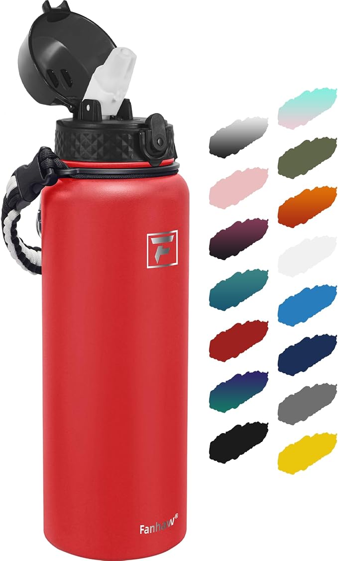 Fanhaw 40 oz Insulated Stainless Steel Water Bottle by FANHAW