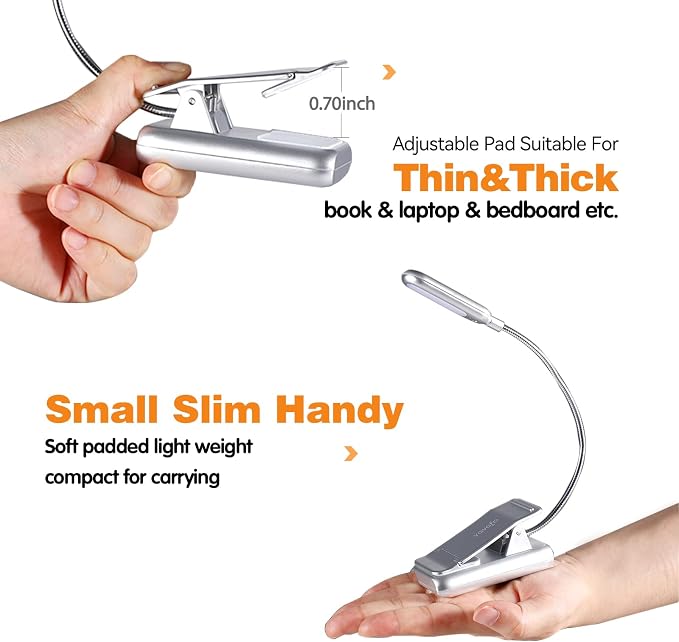 VAVOFO Rechargeable Book Light for Reading in Bed Kids, 7 LED Reading Light - Image 5