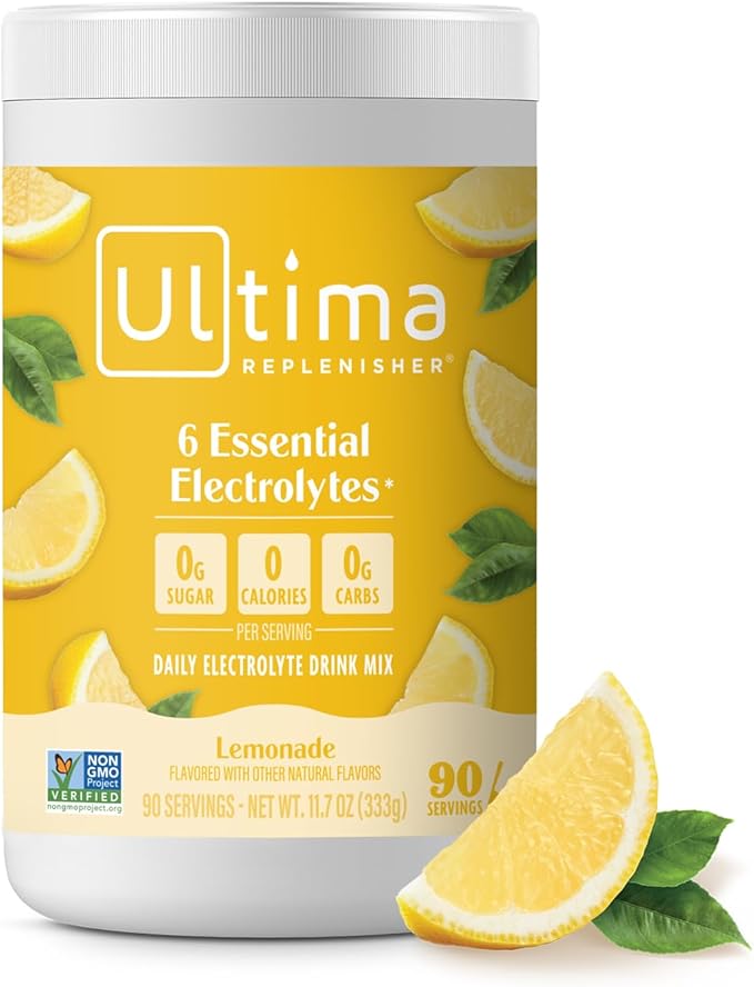 Ultima Replenisher Daily Electrolyte Powder Drink Mix – Sugar Free – Lemonade by UltimaReplenisher