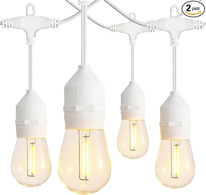 Banord White Outdoor String Lights, Commercial Grade Patio Lights by Banord