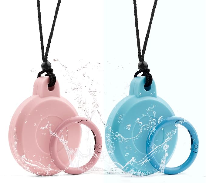 Airtag Holder Waterproof Necklace Keychain Case by WALLFID