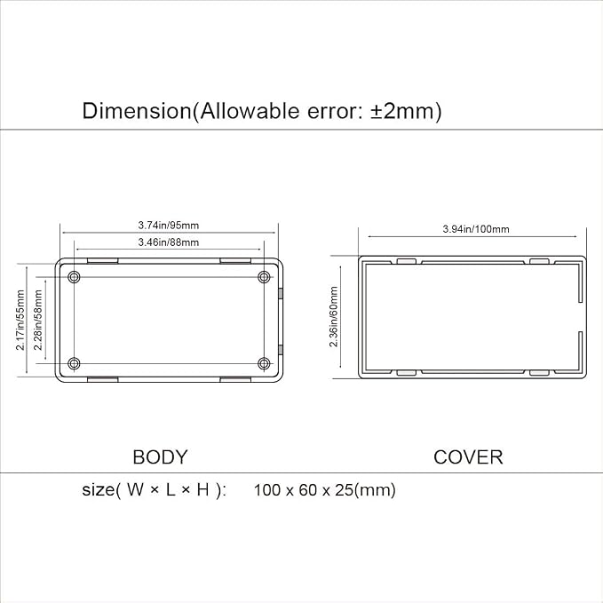 LeMotech Project Box 10 Pieces ABS Plastic Electrical Project Case Small - Image 7