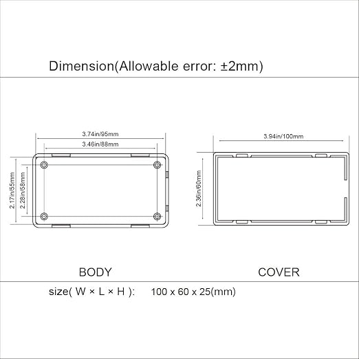 LeMotech Project Box 5 Pieces ABS Plastic Electrical Project Case Small - Image 7