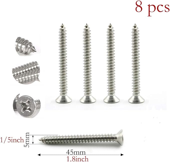 heyous 2 Set M8 Suspension Ceiling Wall Mount U Hook Anchor Hanger Stainless - Image 4