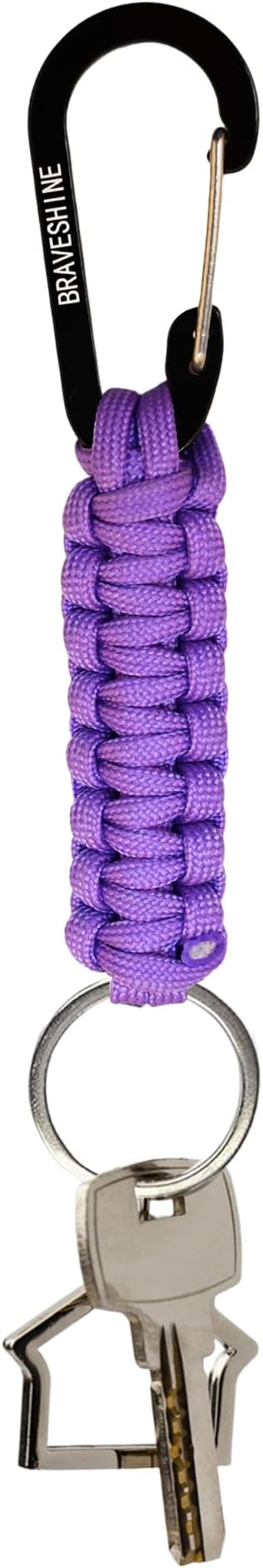 BRAVESHINE Paracord Keychain Carabiner Clip, D Ring Lanyard Hanger Stroller Hook - Image 8