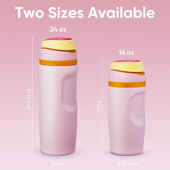 Fijinhom 16 oz Insulated Water Bottle, Stainless Steel Sports Water Bottle - Image 5