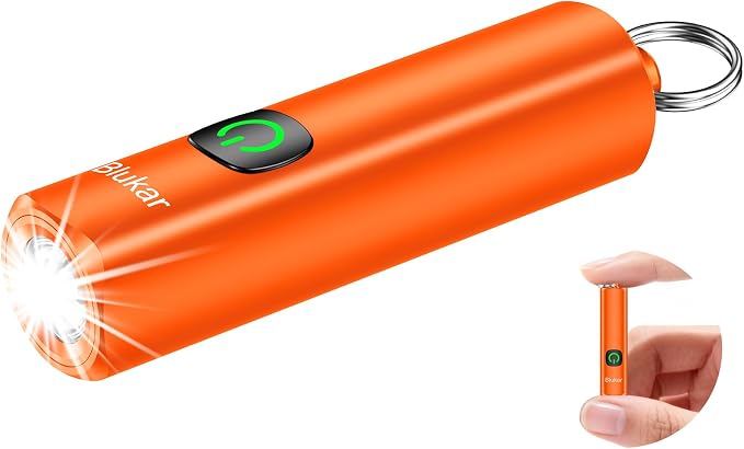 Blukar Rechargeable EDC Flashlight, Mini Keychain Flash Light by Blukar