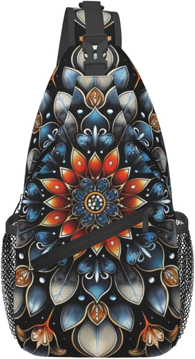 Mandala Sling Bag For Women Men Fashion Backpack Crossbody Mandala Shoulder Bag by Unknown