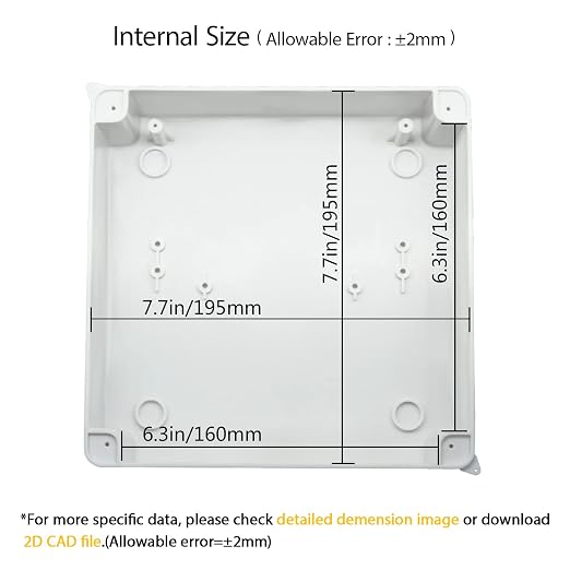 LeMotech Junction Box, Electrical Box IP65 Water Resistant Dustproof ABS - Image 3