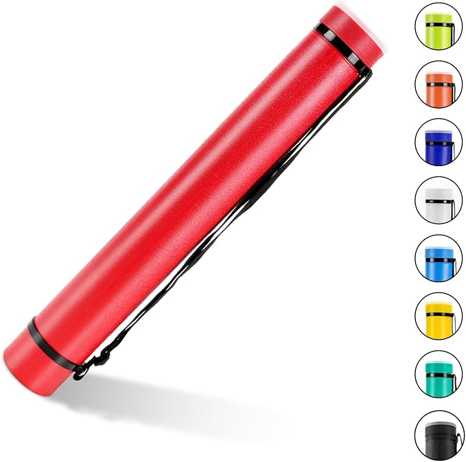 DEWEL Document Tube, Plastic Expanding Poster/Art/Document Storage Tube 24.5 to - Image 8
