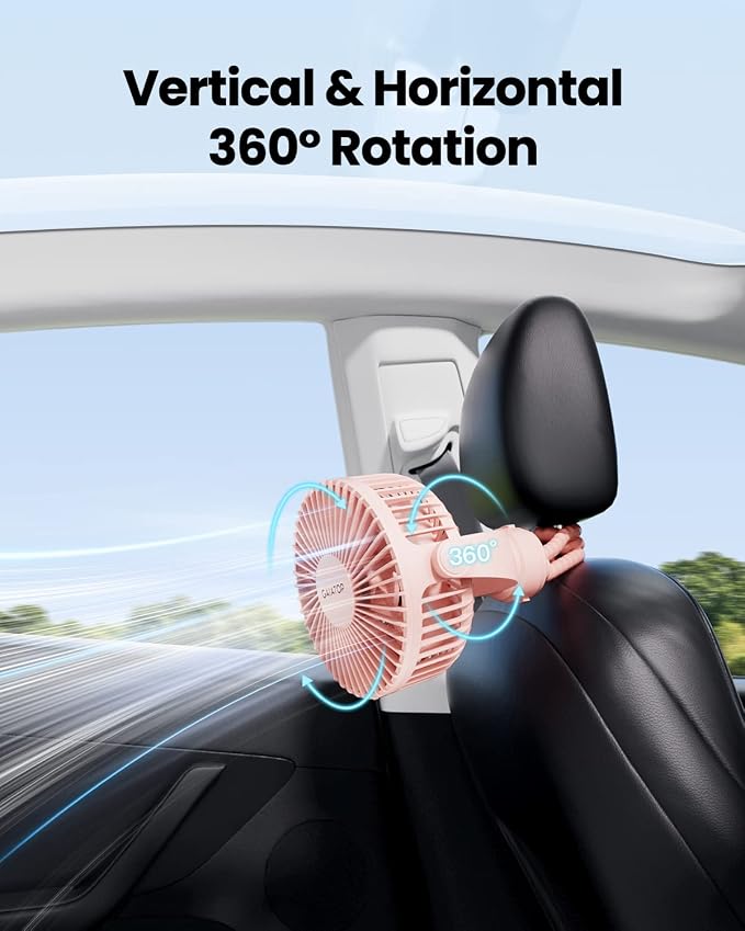 Gaiatop Mini Portable Stroller Fan, Battery Operated Small Clip on Fan - Image 6