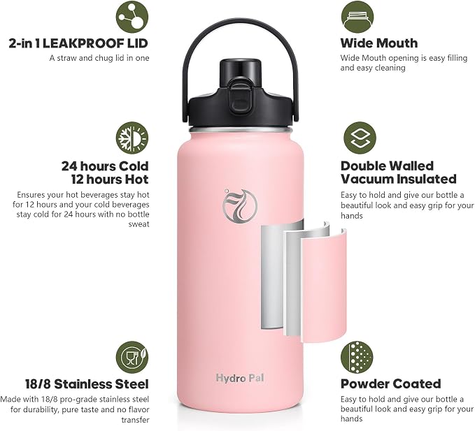 64oz Half Gallon Insulated Water Bottle - Image 3