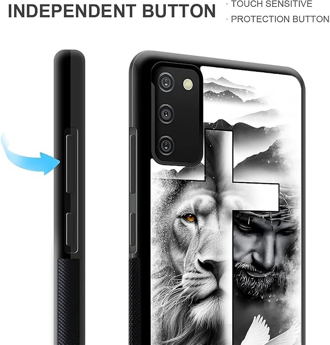 for Samsung Galaxy S20 FE Case, Lion Cross Jesus Christ Dove Pattern Graphic - Image 2