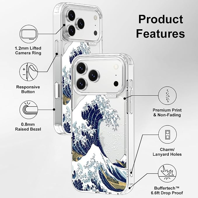 MOSNOVO for iPhone 17 Pro Max Case | Military Grade 6.6ft Drop Tested | Camera - Image 7