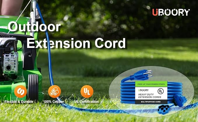 Outdoor Extension Cord Waterproof 100 FT, Flexible 100% Copper 3 Prong - Image 7