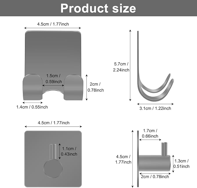 CGBE 4 Pack Shower Hooks - Image 3