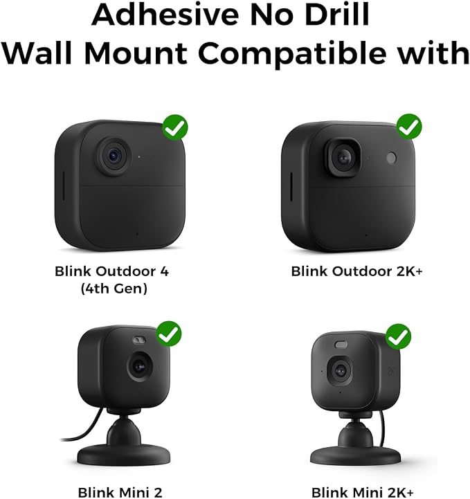 Blink Camera No Drill No Screws Wall Mount Bracket Compatible - Image 2