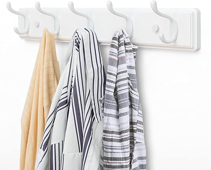 Badiano Wooden Coat Rack, Wall-Mounted Organizer - Image 5