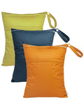 babygoal Wet Dry Bags 3 Pack for Baby Cloth Diapers, Washable Travel Bags by babygoal