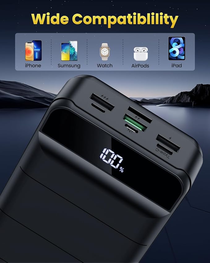 Portable Charger Power Bank 60000mAh 22.5W USB C Fast Charging Battery Bank - Image 5