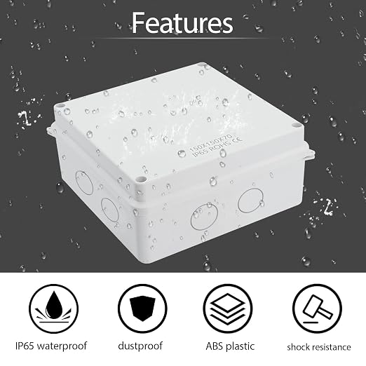 LeMotech Junction Box, Electrical Box IP65 Water Resistant Dustproof ABS - Image 6