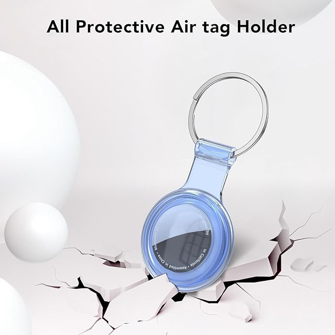 Compatible with AirTag Holder Case Keychain 4 Pack, - Image 2