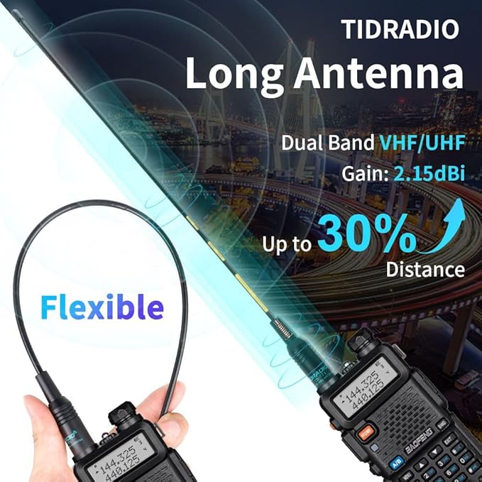 2 Pack BAOFENG UV-5R 8 Watt Ham Radio Handheld Long Range Two Way Radio - Image 4