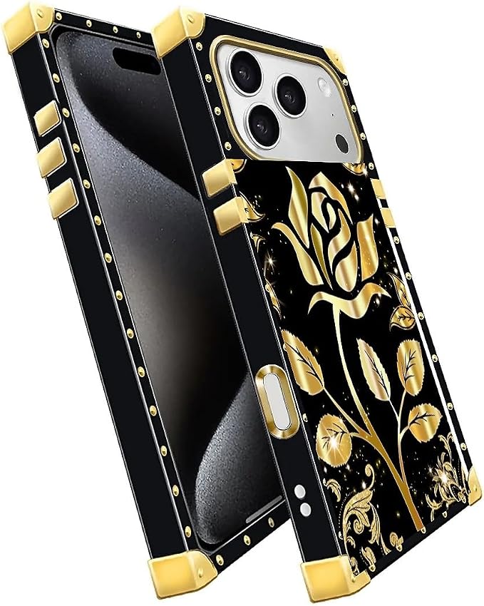 for iPhone 17 Pro Max Case Luxury Golden Decoration - Image 3