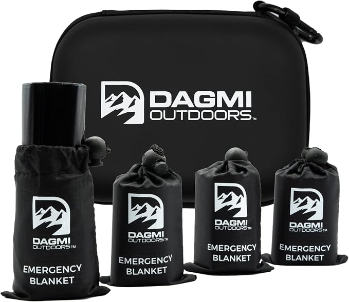 Emergency Mylar Thermal Blanket 4 Pack. Space Blankets by DagmiOutdoors