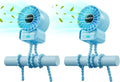 2 Pack Multifunctional Portable Stroller Fan 4 Speed 6600rpm High Speed Usb by AaoLin