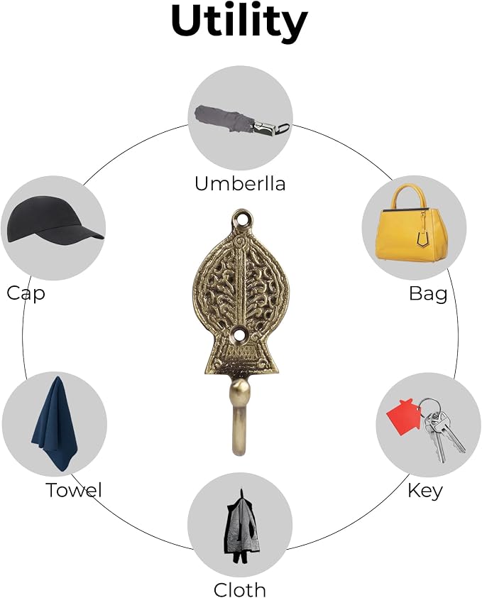 FAPBADRI Multipurpose Hooks, Used to Hang Clothes, Curtain Hold Backs, Colour - Image 3