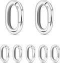 10Pack 3/4 Inch Small Oval Carabiner, Metal Spring Tiny Carabiner Clips by CooBigo