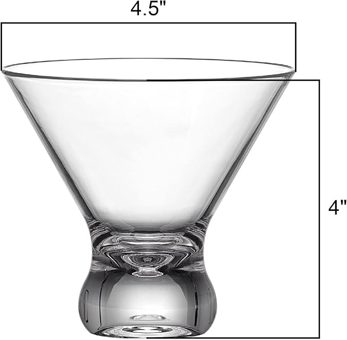 Amazing Abby - Olivia - 10-Ounce Plastic Stemless Martini Glasses, Reusable - Image 4