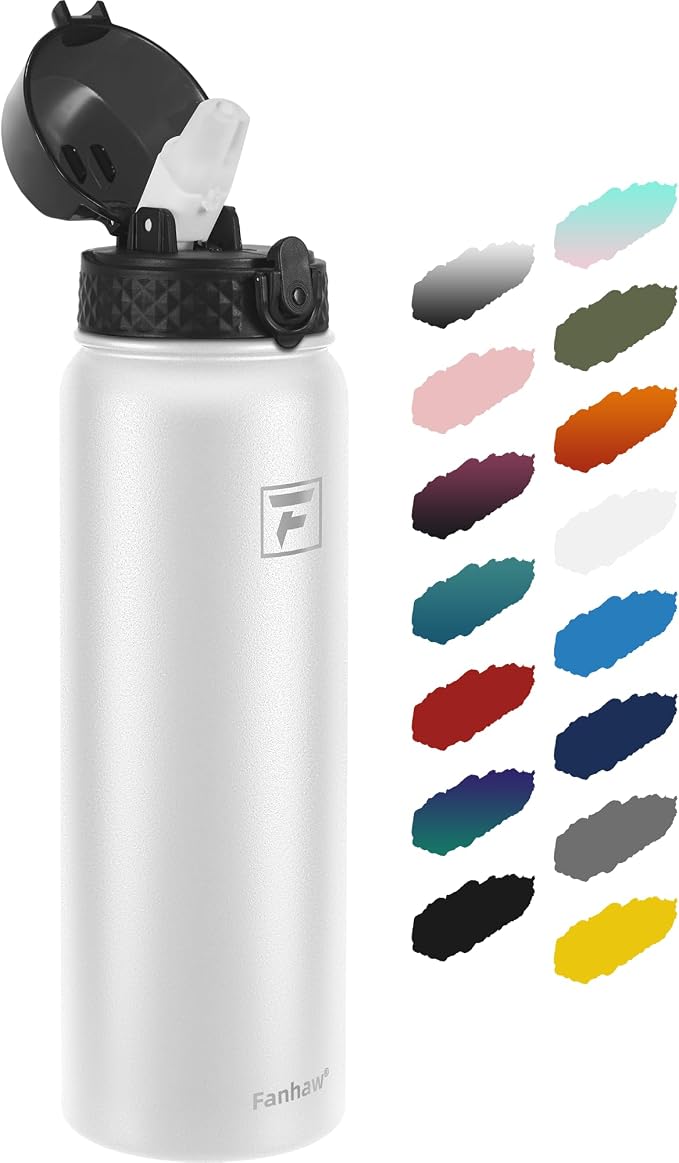Fanhaw 32 oz Insulated Stainless Steel Water Bottle by FANHAW