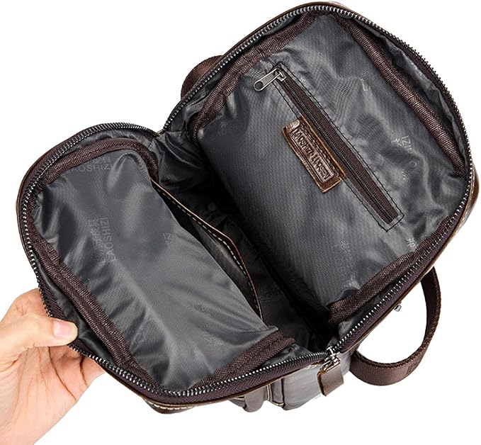 Leather Sling Bag Backpack Daypack Handbag - Image 7
