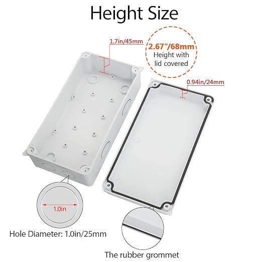 LeMotech Junction Box, Electrical Box IP65 Water Resistant Dustproof ABS - Image 6